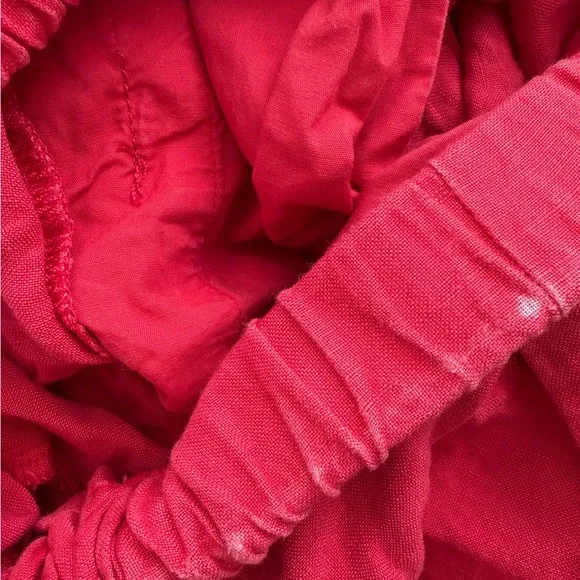 Young Fabulous & Broke Red Wide Leg Drawstring Pants Size S - Picture 4 of 5